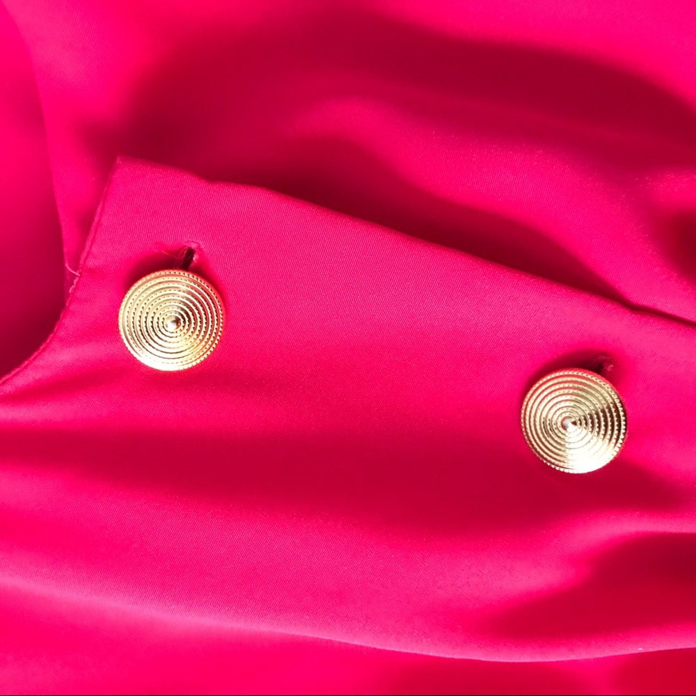 [Vintage] Ms Chaus Hot Pink Dress w Matching Belt - Picture 7 of 8